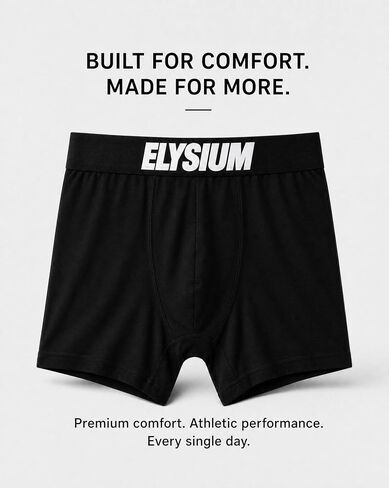 Aloura Elysium Mens Briefs Underwear, Breathable Cotton Underwear for Men, Tagless Comfort Pouch, Black in Kuwait