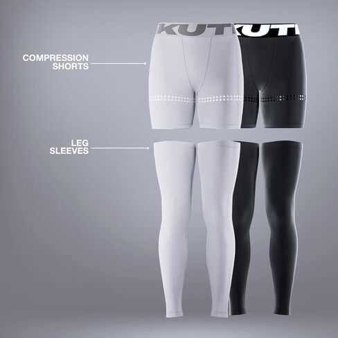 KUTFTBL Football Compression Shorts with Detachable Leg Sleeves, Customizable Athletic Compression, Ergonomic Design in Kuwait