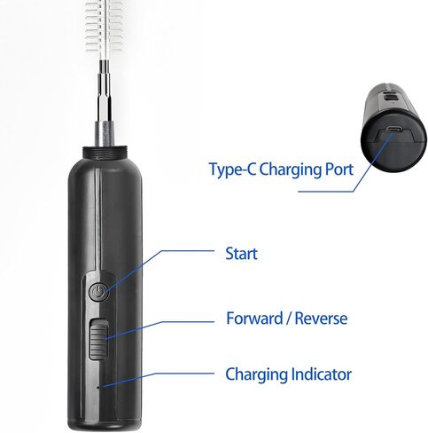 مجموعة تنظيف CPAP، منظف CPAP الكهربائي للخرطوم والقناع، منظف فرشاة السيليكون، متوافق مع خرطوم 22 مم و15 مم، مستلزمات تنظيف شعيرات CPAP فائقة النعومة in Kuwait
