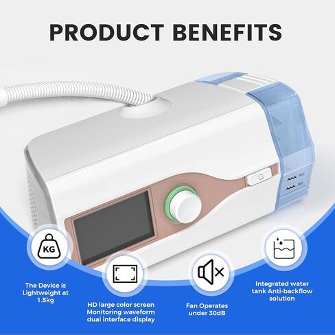 CPAP System Continuous Positive Airway Pressure System - Portable Auto Continuous Positive Airway Pressure Machine with Humidifier for Sleep Apnea,Ues for Home and Travel in Saudi Arabia