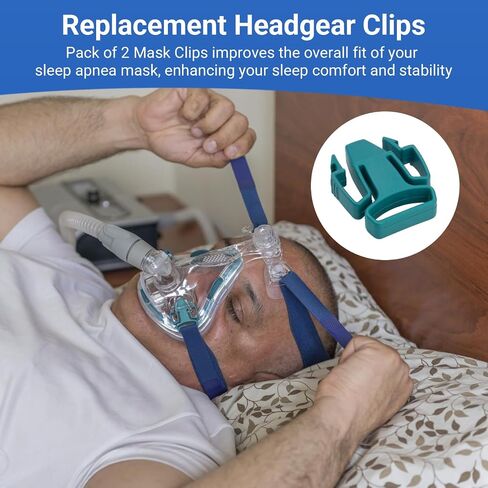 Quattro Air CPAP Headgear Clips Compatible with Resmed Mirage Quattro Frame Full Face Mask Headgear Strap C Pap Replacement Supplies 1 Pack in Saudi Arabia