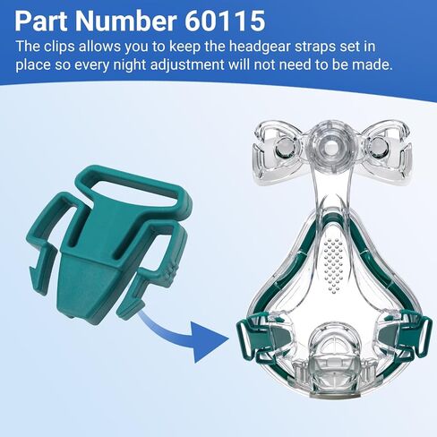 Quattro Air CPAP Headgear Clips Compatible with Resmed Mirage Quattro Frame Full Face Mask Headgear Strap C Pap Replacement Supplies 1 Pack in Saudi Arabia