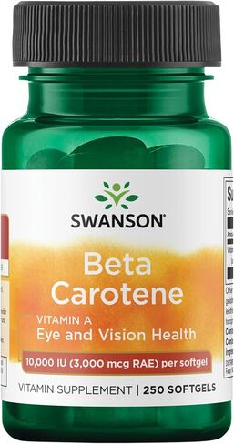 Swanson Beta-Carotene - Vitamin A Supplement Promoting Immune Health, Eye & Skin Health - Natural Wellness Formula - (250 Softgels, 3000mcg Each) in Saudi Arabia