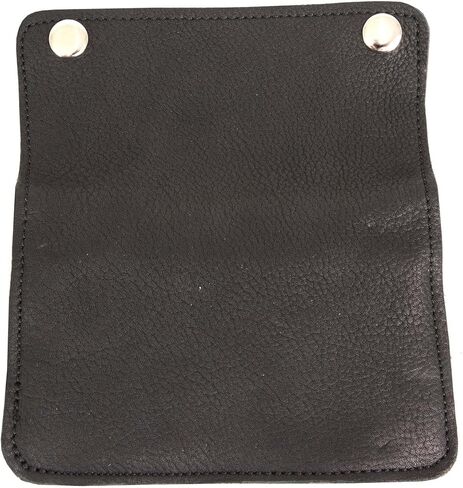 Milwaukee Leather MLW7883 Men's 6" Black Premium Leather Soft Biker Wallet - Bi-Fold Anti-Theft Stainless Steel Chain in Kuwait