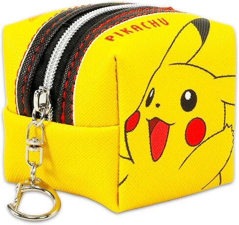 Pikachu Coin Purse Set - Bundle with Pokemon Mini Cube Pouch with Keychain Plus Stickers, More | Pikachu Coin Wallet for Women (Styles May Vary) in Kuwait