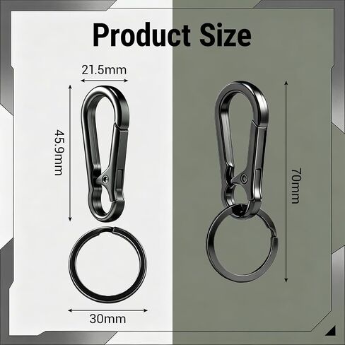 14 Pcs Metal Carabiner Keychain, Sturdy Small Keyring Clip for Men Women, Keys Holder Organizer for Purse Charms Hook in Saudi Arabia