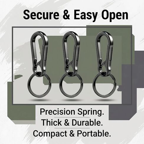 14 Pcs Metal Carabiner Keychain, Sturdy Small Keyring Clip for Men Women, Keys Holder Organizer for Purse Charms Hook in Saudi Arabia