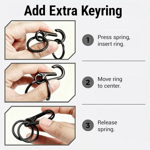 14 Pcs Metal Carabiner Keychain, Sturdy Small Keyring Clip for Men Women, Keys Holder Organizer for Purse Charms Hook in Saudi Arabia
