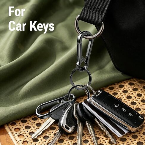 14 Pcs Metal Carabiner Keychain, Sturdy Small Keyring Clip for Men Women, Keys Holder Organizer for Purse Charms Hook in Saudi Arabia