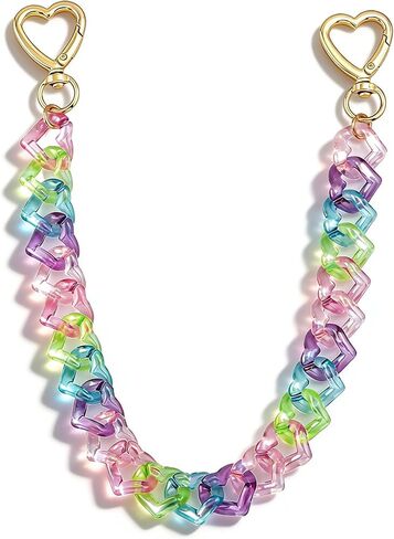 Heart Acrylic Handbag Chain Strap - Bag Charm Keychain For Women Wallet Chain - Purse Extender Chain Replacement in Saudi Arabia