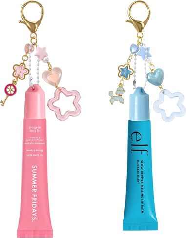 cioatu Lip Gloss Keychain for Summer Fridays 0.5oz Balm, Lipgloss Cap Holder with Pendant, Lip Balm Cap Cosmetic Bag Charm in Saudi Arabia