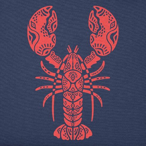 Life is Good. Women's Tribal Lobster Short Sleeve Crusher Boxy Tee in Kuwait