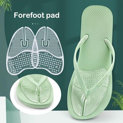 1Pair Flip Flops Sandals Cushions Pad Toe Protectors Anti-Slip Transparent Forefoot Inserts Shoe Pads Insoles in Kuwait