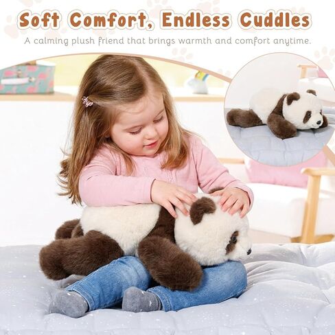 Brown Panda Plush, 16 Inch Panda Stuffed Animal, Super Soft Panda Bear Toy, Giant Panda Plush Pillow for Kids, Cute Stuffed Panda Gift in Kuwait
