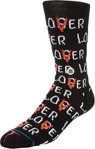 Stance x IT Lover Loser Classic Crew Socks (Black) Men's Graphic Print Sock in Kuwait