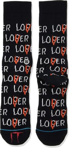 Stance x IT Lover Loser Classic Crew Socks (Black) Men's Graphic Print Sock in Kuwait