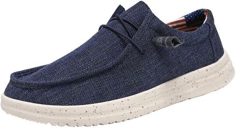 Men's Canvas Casual Loafer, Lightweight Slip-On Moccasin, Breathable Walking Shoe for Travel and Everyday Wear in Kuwait