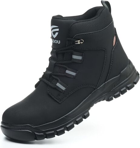 Steel Toe Boots for Women Men Slip & Puncture-Resistant Safety Boots Industrial Construction Steel Toe Shoes for Warehouse, Outdoor Work Black in Saudi Arabia