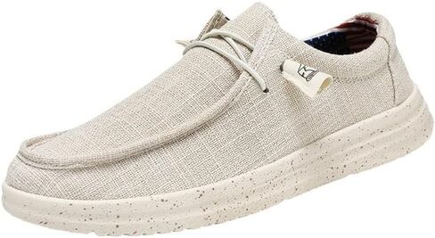 Men's Canvas Casual Loafer, Lightweight Slip-On Moccasin, Breathable Walking Shoe for Travel and Everyday Wear in Kuwait