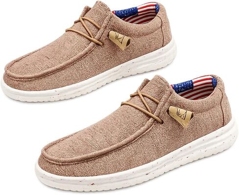 Men's Canvas Casual Loafer, Lightweight Slip-On Moccasin, Breathable Walking Shoe for Travel and Everyday Wear in Kuwait