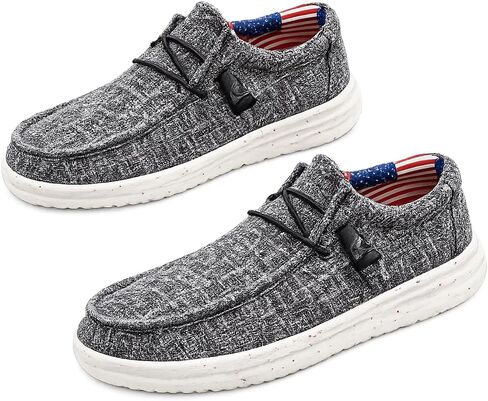 Men's Canvas Casual Loafer, Lightweight Slip-On Moccasin, Breathable Walking Shoe for Travel and Everyday Wear in Kuwait