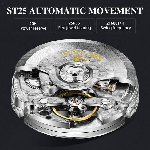 SEA-GULL Men’s Automatic Watch Stainless Steel Hollow Flywheel Mechanical Wristwatch with Calendar Date Day Synthetic Sapphire Crystal 39mm Dial Business Dress Watches M163S in Saudi Arabia