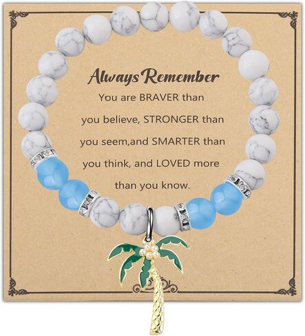 WSNANG Coconut Palm Tree Pendant Bracelet Tropical Coconut Tree Jewelry Summer Beach Theme Gifts for Women in Kuwait