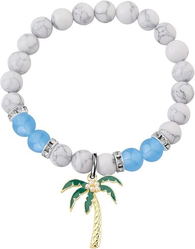 WSNANG Coconut Palm Tree Pendant Bracelet Tropical Coconut Tree Jewelry Summer Beach Theme Gifts for Women in Kuwait