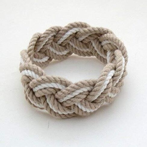 Sailor Knot Rope Bracelet Tropical Cotton with Natural White Stripe in Saudi Arabia