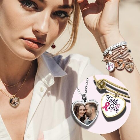 Custom Bracelets Jewelry Gift for Women – Personalized Picture & Name Engraved Charm Wire Bangle – Bracelet for Mom , Daughter – Anniversary, Birthday, Graduation, 𝐌𝐨𝐭𝐡𝐞𝐫'𝐬 𝐃𝐚𝐲 ,pulseras con fotos personalizadas in Saudi Arabia