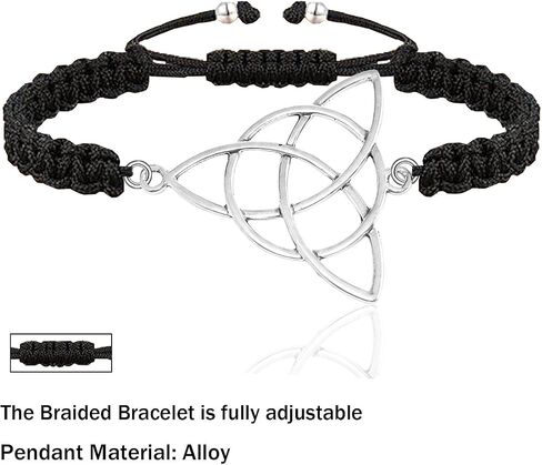Irish Blessing Gift Celtic Trinity Knot Good Luck Adjustable Braided Rope Bracelet Celtic Knot Jewelry TV Show Inspired Gifts in Kuwait