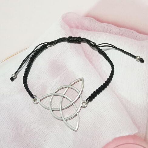 Irish Blessing Gift Celtic Trinity Knot Good Luck Adjustable Braided Rope Bracelet Celtic Knot Jewelry TV Show Inspired Gifts in Kuwait