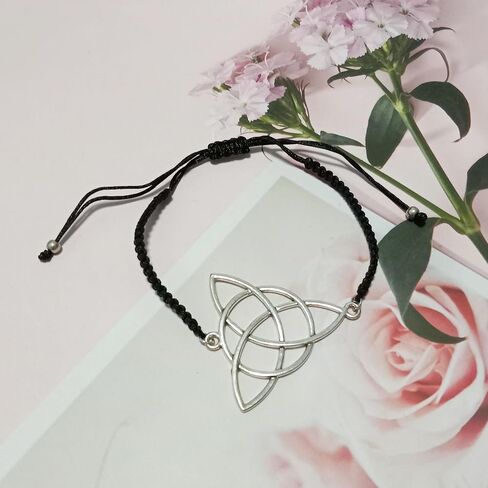 Irish Blessing Gift Celtic Trinity Knot Good Luck Adjustable Braided Rope Bracelet Celtic Knot Jewelry TV Show Inspired Gifts in Kuwait