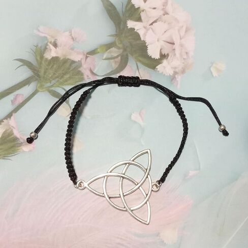 Irish Blessing Gift Celtic Trinity Knot Good Luck Adjustable Braided Rope Bracelet Celtic Knot Jewelry TV Show Inspired Gifts in Kuwait