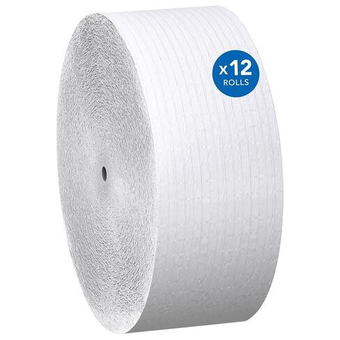 Scott Professional Coreless High-Capacity Jumbo Roll Bulk Toilet Paper (07005), White, (12 Rolls at 2,300' Each, 27,600'/Case) in Kuwait