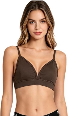 Women’s Merino Wool Bralette - Wireless Triangle Bra with Removable Pads, Breathable, Moisture-Wicking Comfort Bra in Saudi Arabia