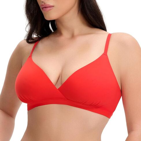Seamless Unpadded Wireless Bra for Women,Invisible No-Show Comfort, V Neck Seamless Bra, Adjustable Straps in Saudi Arabia