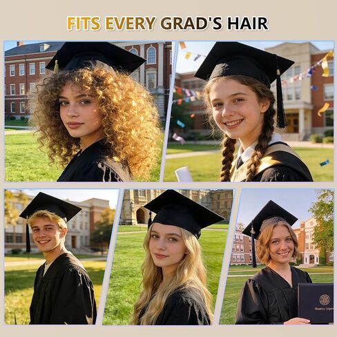 ZEYER Graduation Cap Headband for Women, Firm Anti-fall HairBand for Graduation Hat, Hat Accessories for Graduates, Students Ideal For Graduation Ceremonies in Kuwait