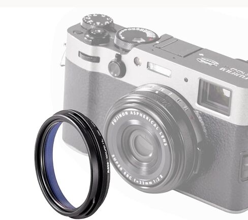 فلتر عدسة حماية من الأشعة فوق البنفسجية Kase MCUV لكاميرا سلسلة Fujifilm X100 X100/X100S/X100F/X100T/X100V - إطار فضي، زجاج بصري عالي الدقة متعدد الطبقات، ملحقات كاميرا مدمجة in Kuwait