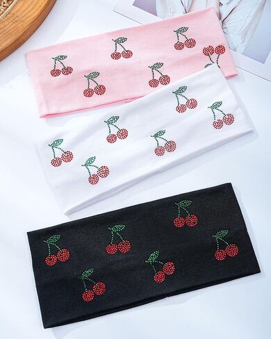 Mesovor 3 Pack Punk Studded Headbands for Women, Fashion Spiky Elastic Hair Bands | Y2k Punk Grunge Stretchy Hair Accessory (Black, Leopard, Red) in Saudi Arabia