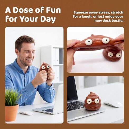 Poop Emoji Toys,2 Pack Creative Squeeze Relief Stress Gag Toys for Kids, Practical Joke Party Favor Gifts in Kuwait