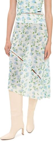 House of Sunny Women's Hydrangea Asymmetric Mesh Skirt in Saudi Arabia