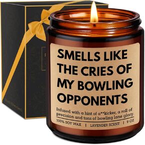 Miracu Candle, Bowling Gifts for Men Women, Funny Gifts for Bowlers Lovers, Candlepin Bowling Ball Themed Stuff, Birthday Mothers Fathers Day Idea for Team League Player Friend Dad Husband Boyfriend in Saudi Arabia