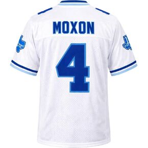 Moxon 4 Football Jersey 90s Movie Theme Shirt for Men,Stitched Letters Numbers Patch White Blue in Saudi Arabia