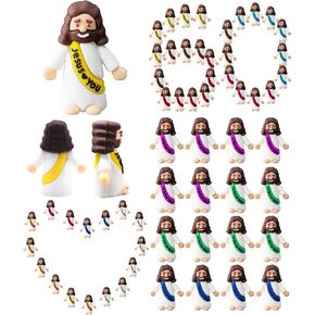 60 Pack Little Small Mini Jesus Figures in Bulk for Religious Party Gifts in Saudi Arabia