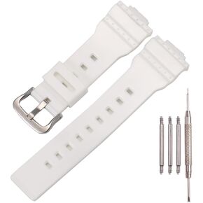 Women's Resin Watch Bands Compatible with Casio Baby-g BA110 BA120 BA100 BA111 BA112 Rubber Replacement Strap Bracelet in Saudi Arabia