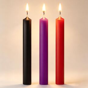 Low Temperature Candle Set - 3 Pack (Red, Purple, Black), Smooth Drip Candles for Deep Relaxation, Cozy Home Ambiance & Mood Lighting in Saudi Arabia