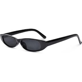 Small Rectangle Sunglasses for Women 90s Retro Oval Sun Glasses Trendy Narrow Shades in Saudi Arabia