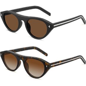 MEETSUN Trendy Cat Eye Sunglasses for Women Retro Oval Vintage Narrow Frame UV400 Protection for Driving Travel Outdoor in Saudi Arabia