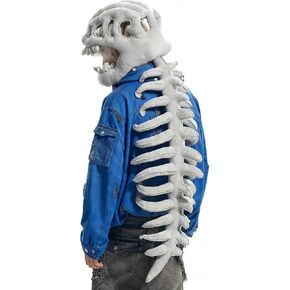Dinosaur Skeleton Costume,Realistic 3D Skeleton Design,80cm Plush Dino Outfit,for Halloween and Everyday Wear in Saudi Arabia